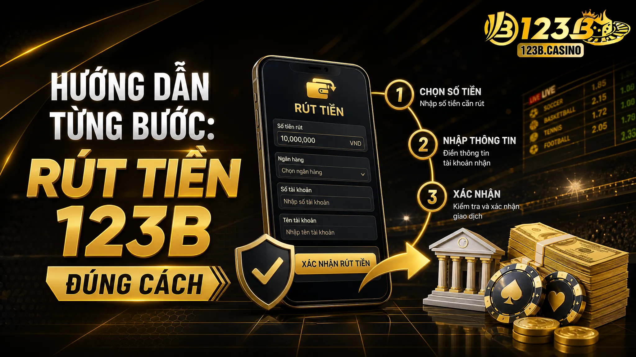 Hướng Dẫn Từng Bước: Rút Tiền 123B Đúng Cách